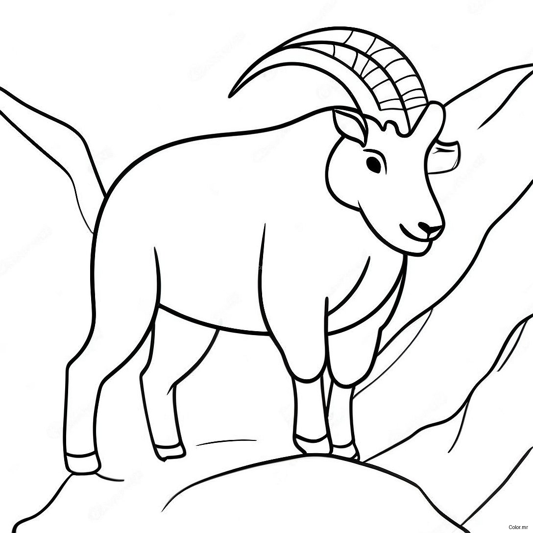 Pagina Da Colorare Del Maestoso Camoscio Di Montagna 73706 60830