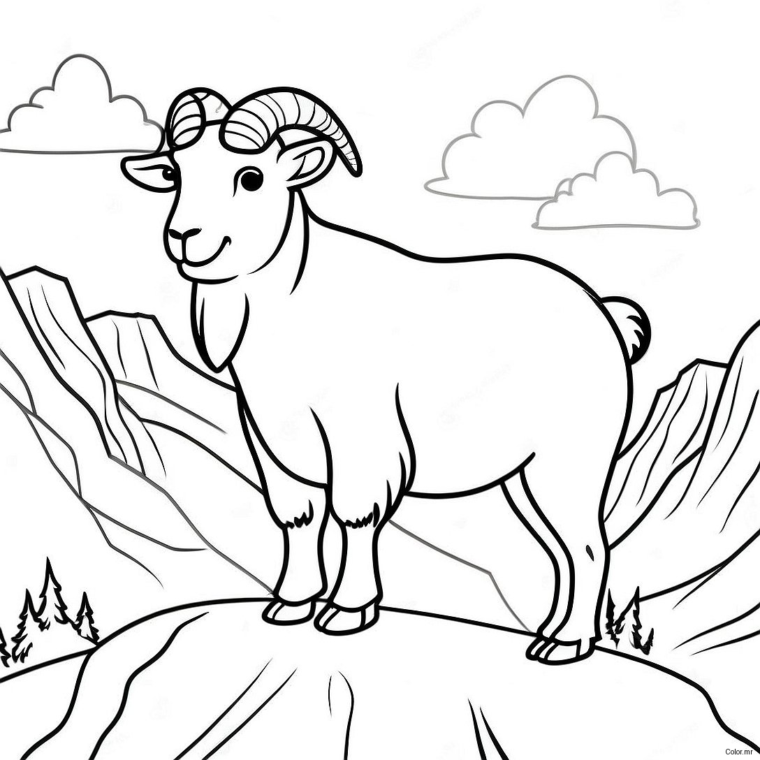 Pagina Da Colorare Del Maestoso Camoscio Di Montagna 73706 60831