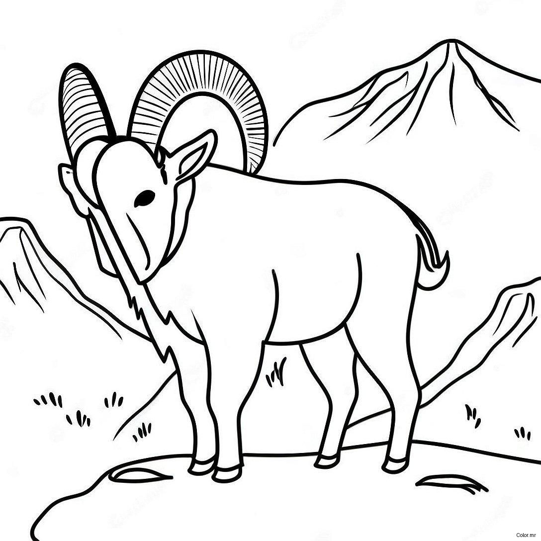 Pagina Da Colorare Del Maestoso Camoscio Di Montagna 73706 60832