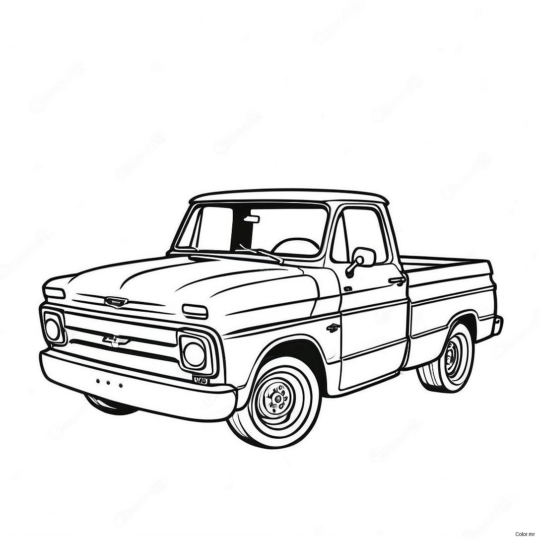 Pagina Da Colorare Del Pickup Vintage Chevy C10 47835 39776