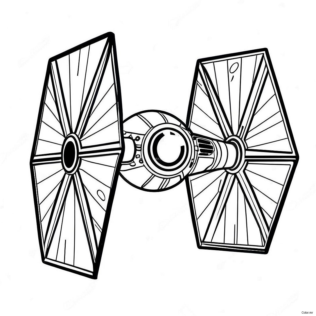 Pagina Da Colorare Del Tie Fighter Classico In Battaglia 43633 36313