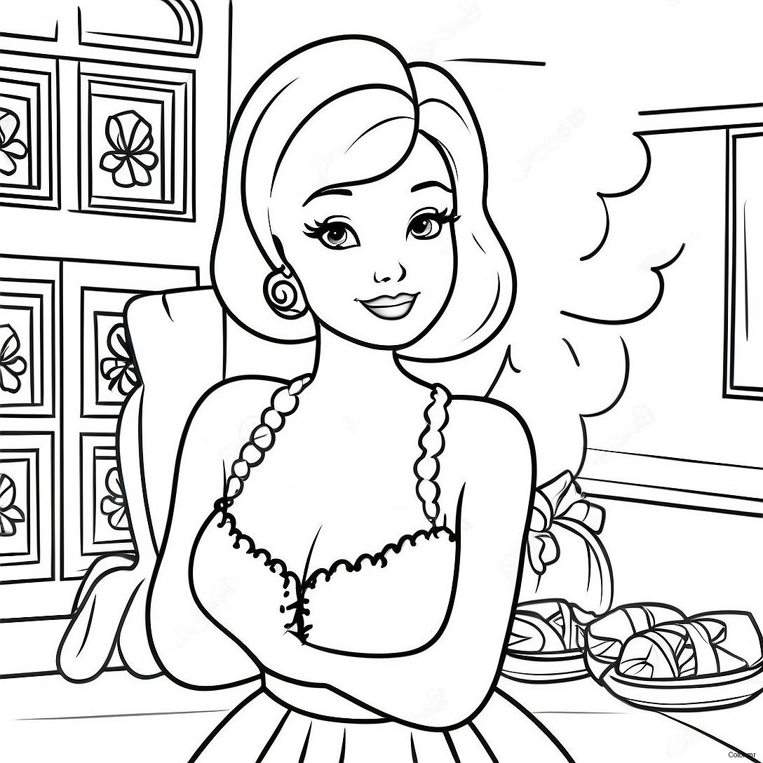 Pagina Da Colorare Della Barbie Vintage 8265 6697
