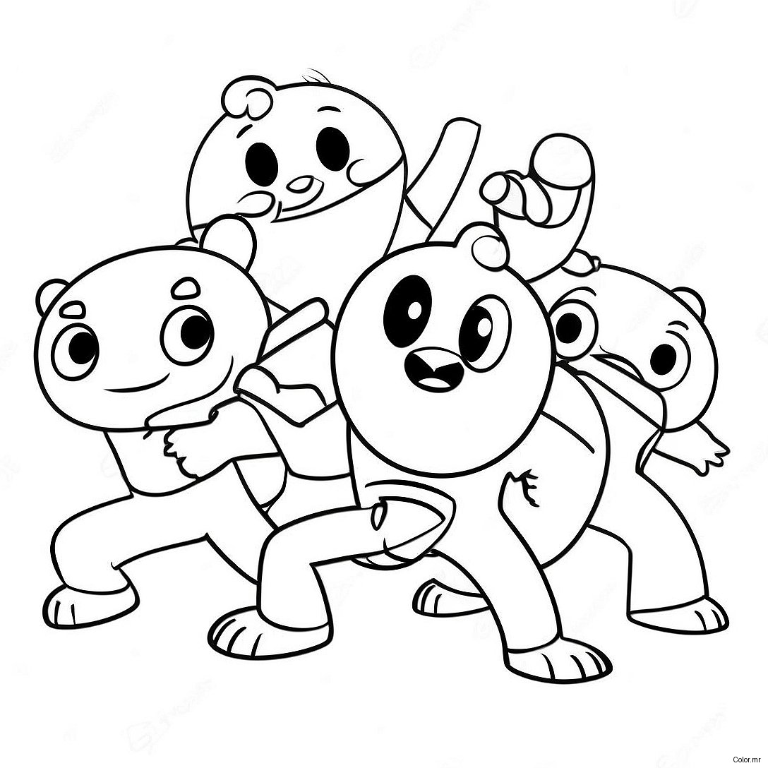 Pagina Da Colorare Della Battaglia Divertente Di Gang Beasts 39988 33173