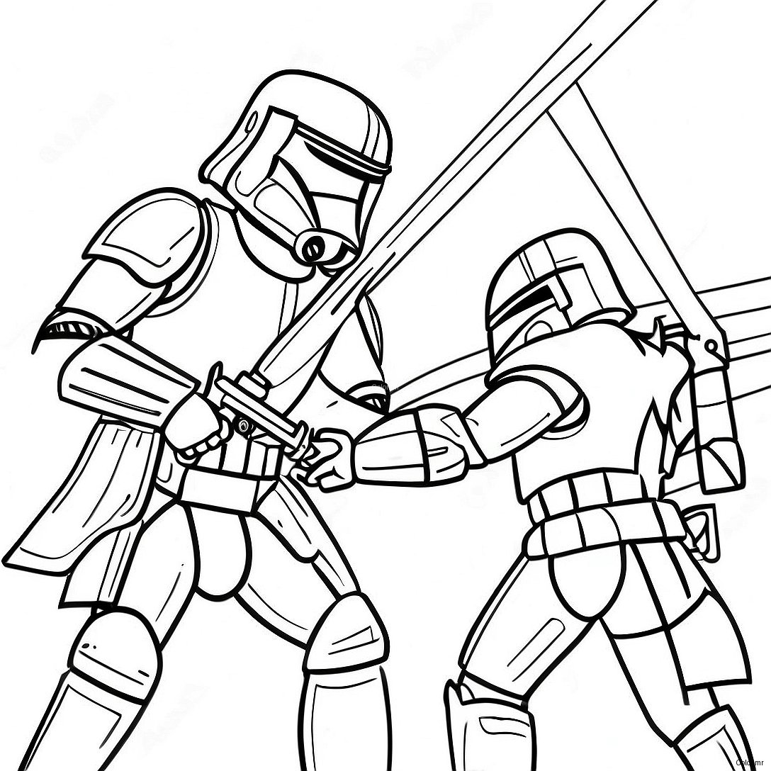 Pagina Da Colorare Della Battaglia Epica Degli Arc Trooper 20050 18682