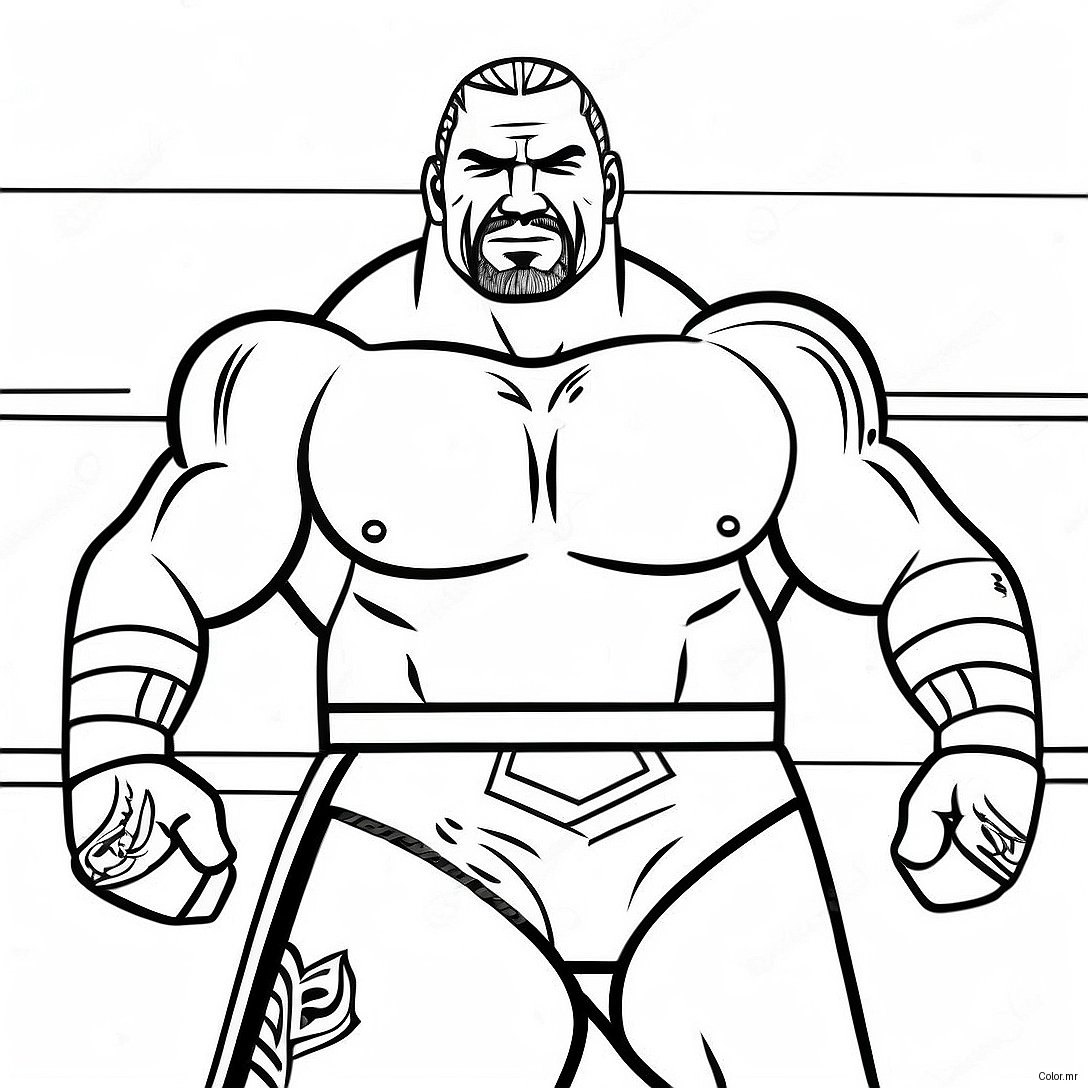 Pagina Da Colorare Della Battaglia Epica Dei Wrestler Wwe 2959 2400