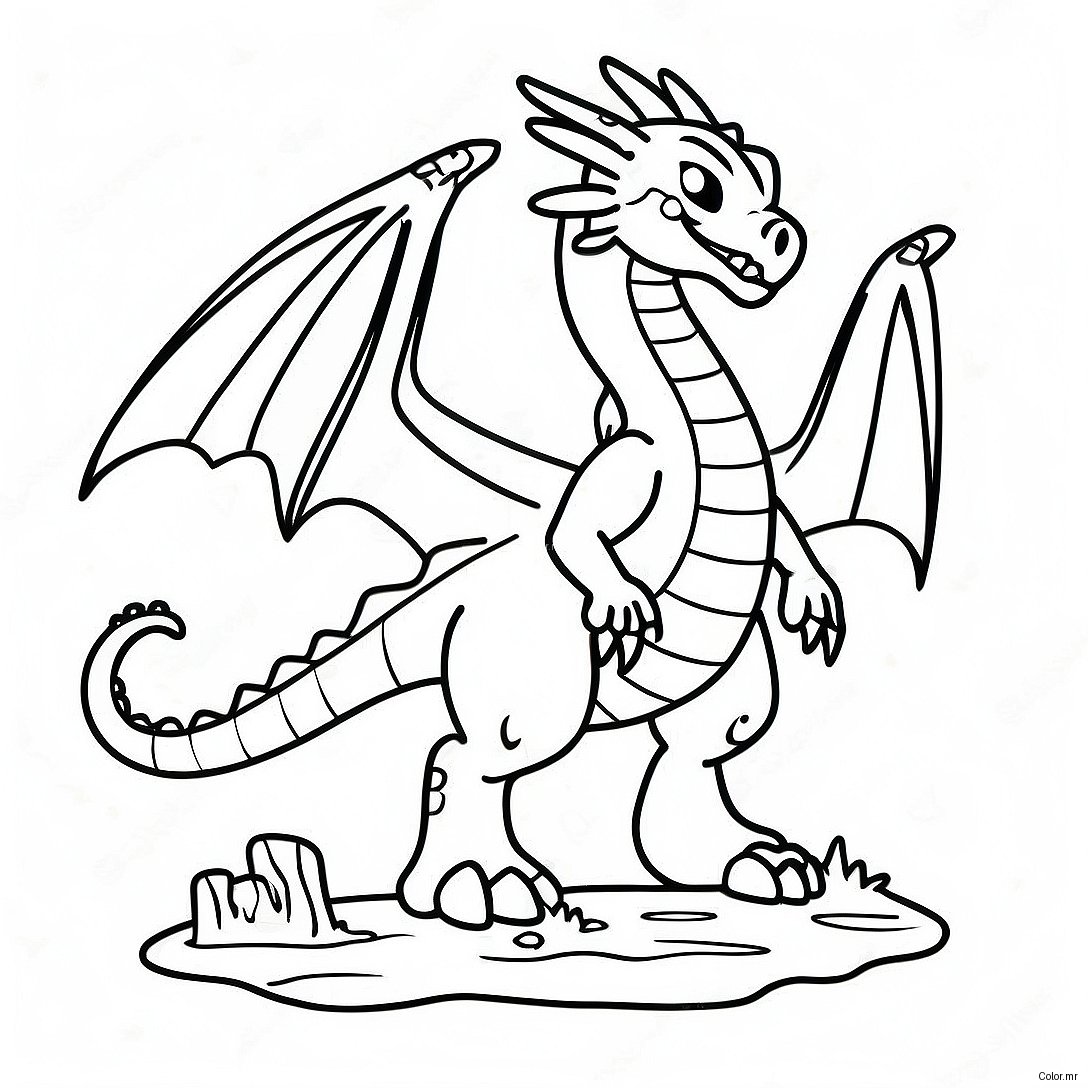 Pagina Da Colorare Della Battaglia Epica Del Drago Ender 14510 12003