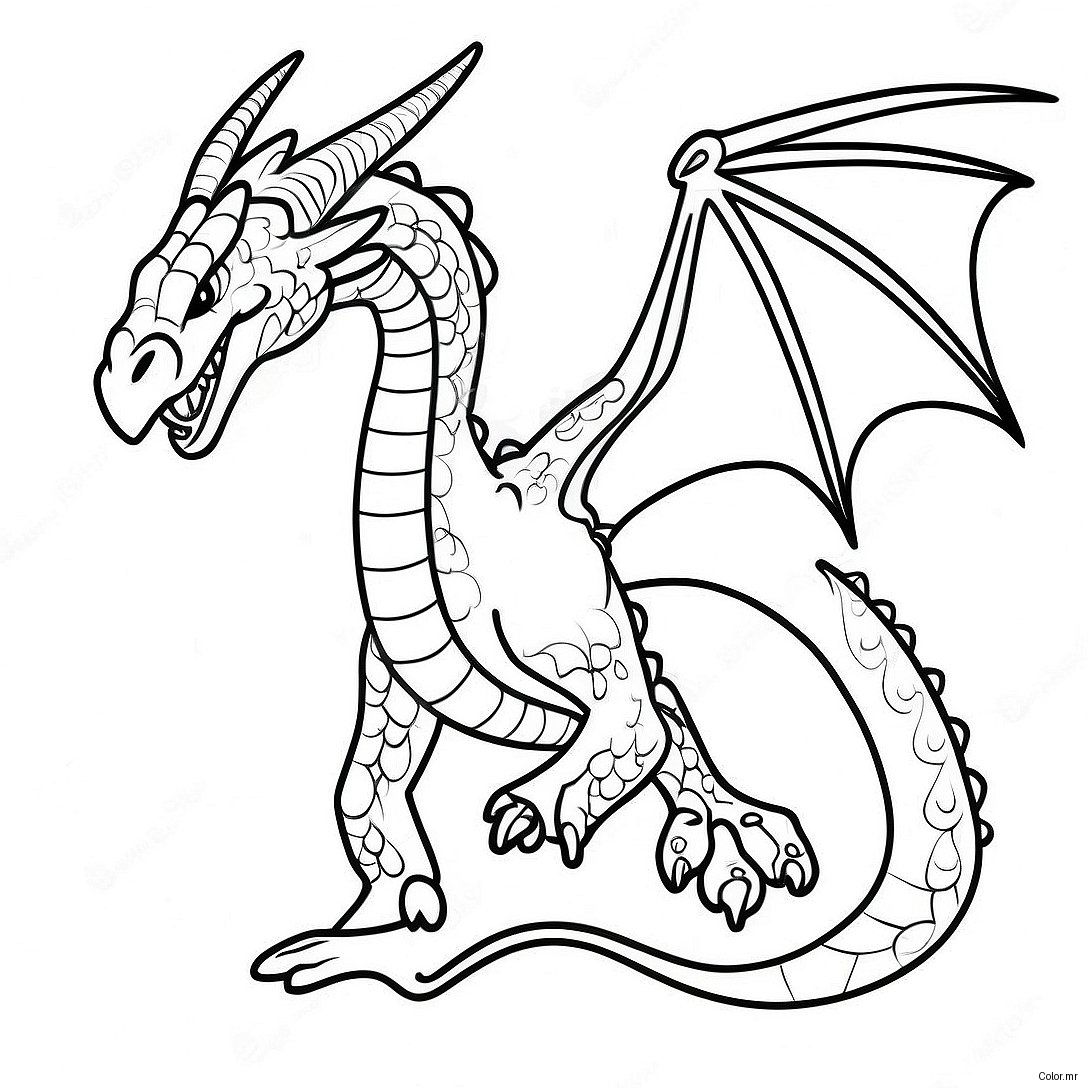 Pagina Da Colorare Della Battaglia Epica Del Drago Ender 3259 2662