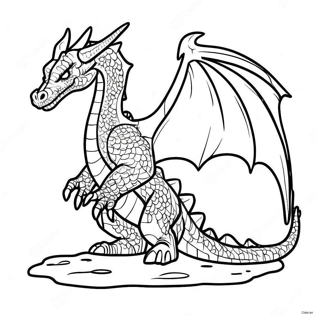 Pagina Da Colorare Della Battaglia Epica Del Drago Ender 3259 2663