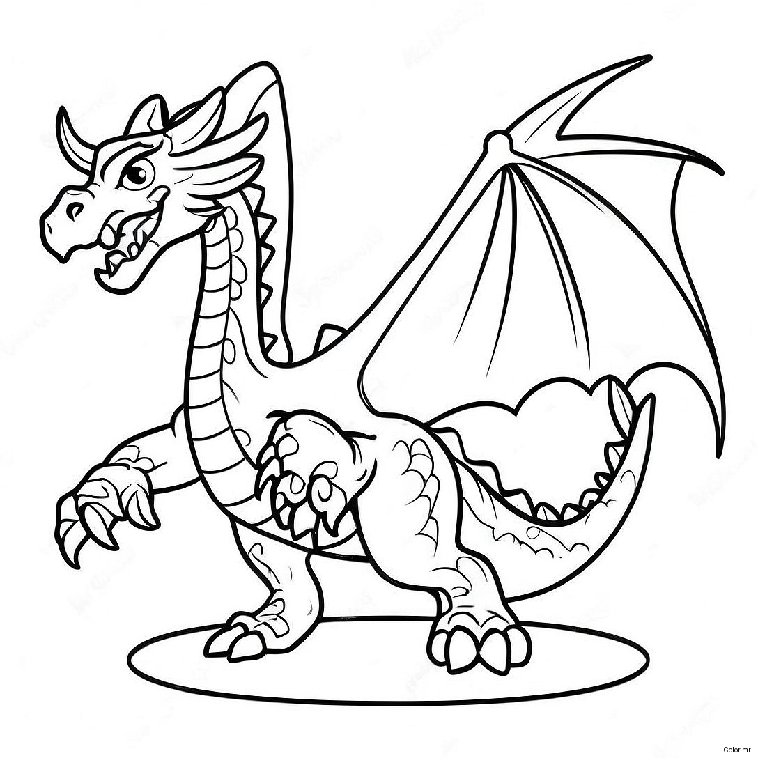 Pagina Da Colorare Della Battaglia Epica Del Drago Ender 3259 2664