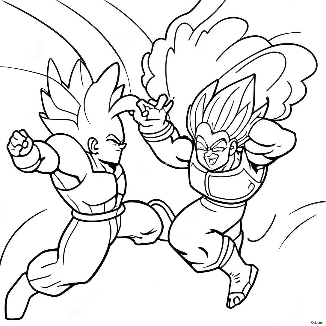 Pagina Da Colorare Della Battaglia Epica Tra Goku E Frieza 59866 49693