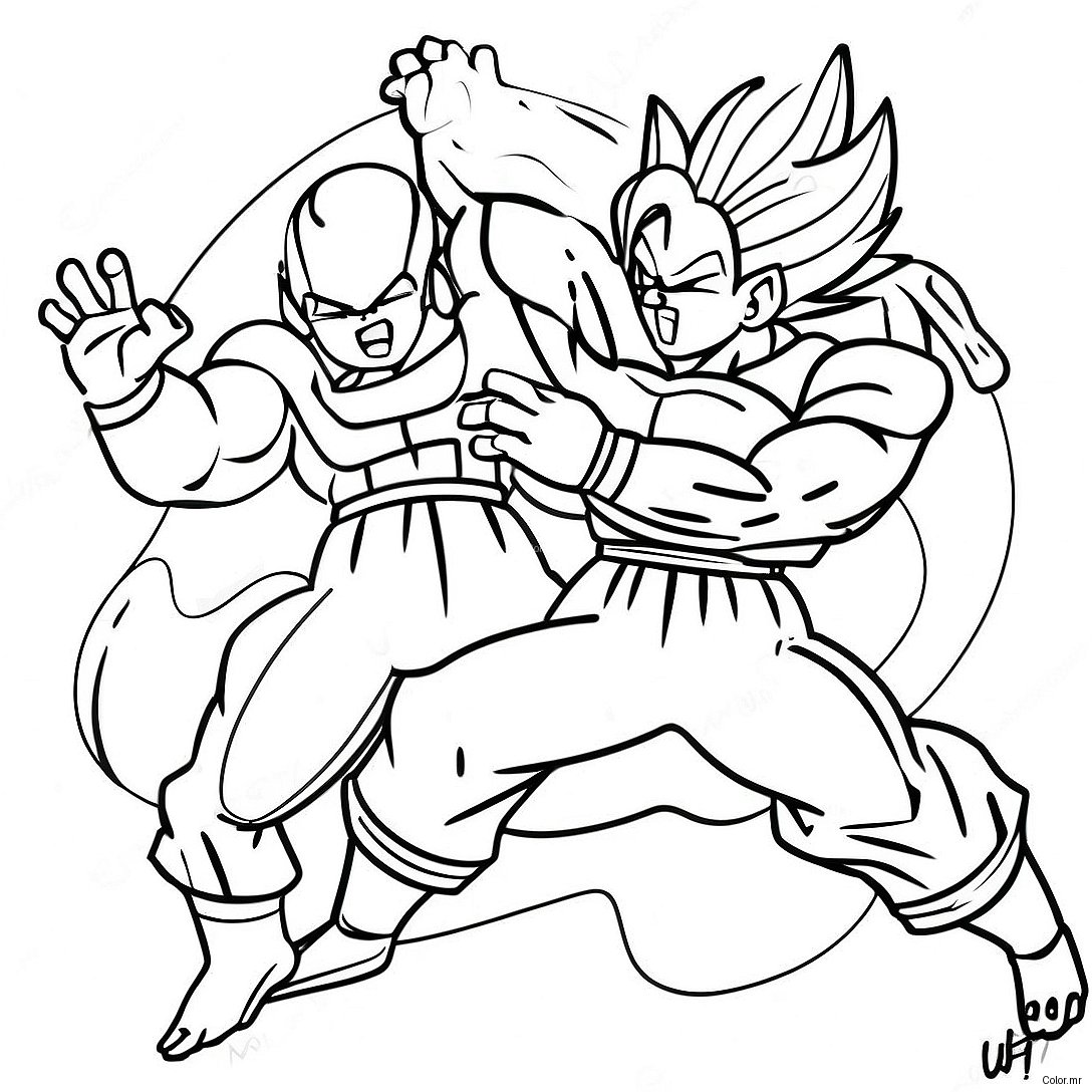 Pagina Da Colorare Della Battaglia Epica Tra Goku E Frieza 59866 49694