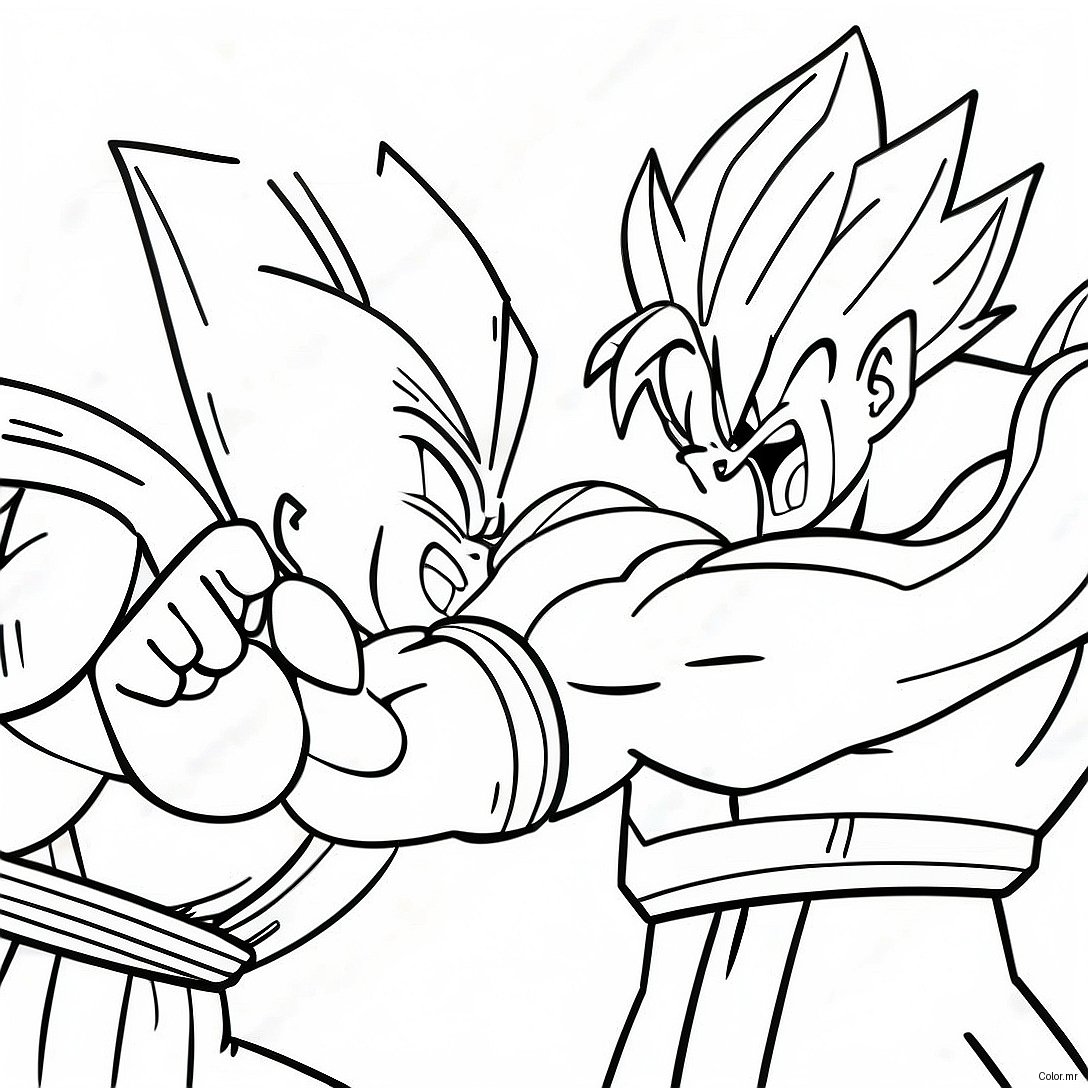Pagina Da Colorare Della Battaglia Epica Tra Goku E Frieza 59866 49695