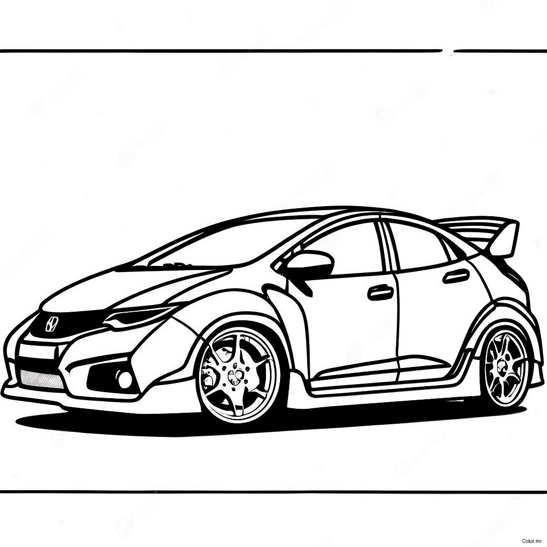 Pagina Da Colorare Della Honda Civic Type R Sportiva 56702 47129