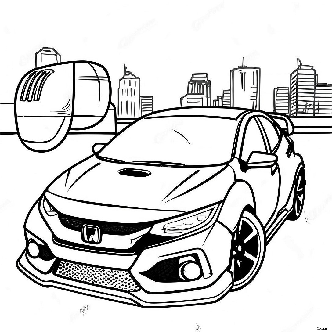Pagina Da Colorare Della Honda Civic Type R Sportiva 56702 47131