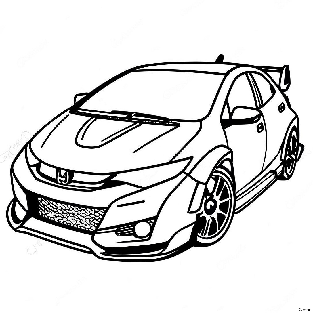 Pagina Da Colorare Della Honda Civic Type R Sportiva 56702 47132