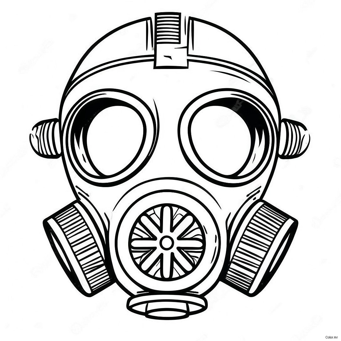 Pagina Da Colorare Della Maschera Antigas Vintage 58946 48961