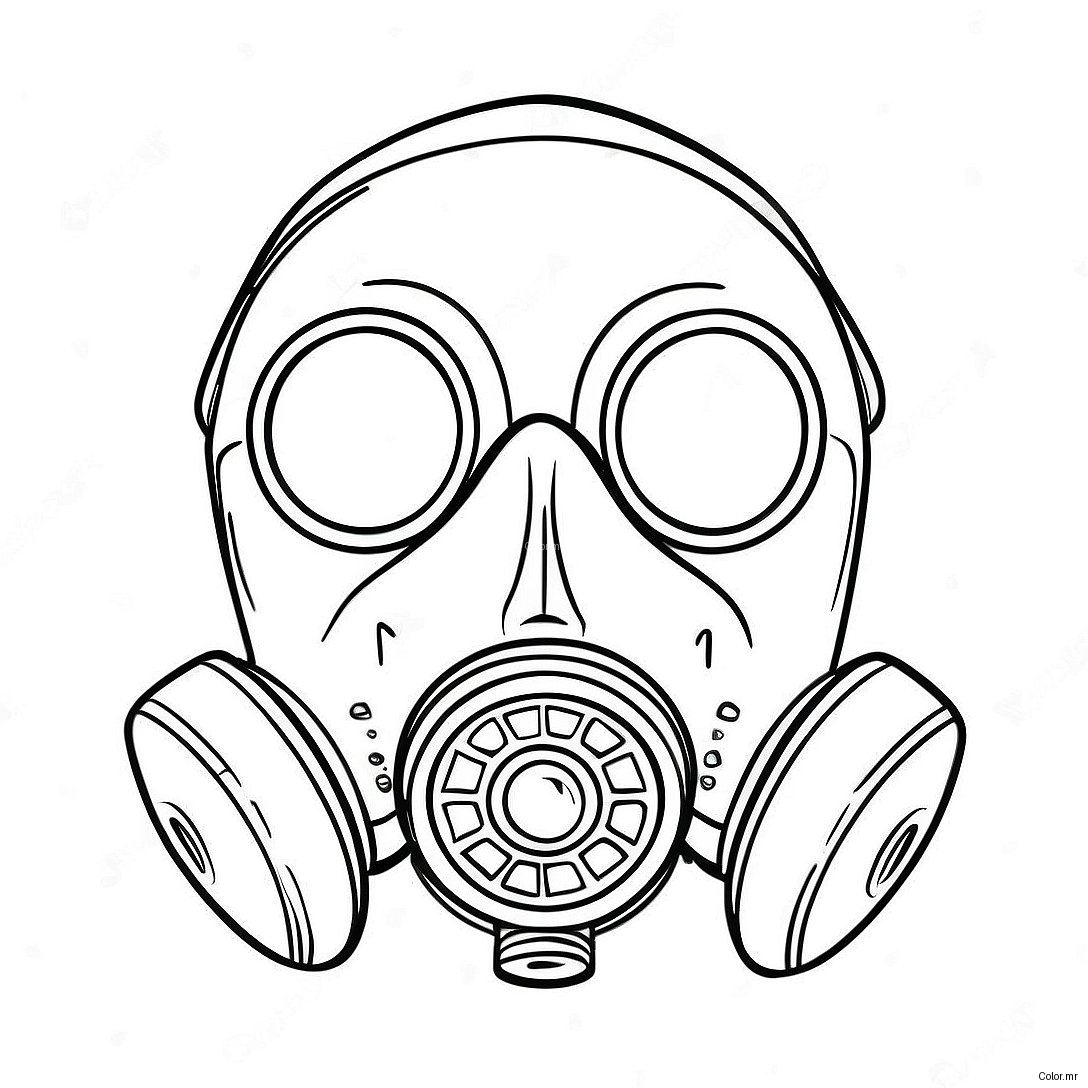 Pagina Da Colorare Della Maschera Antigas Vintage 58946 48962