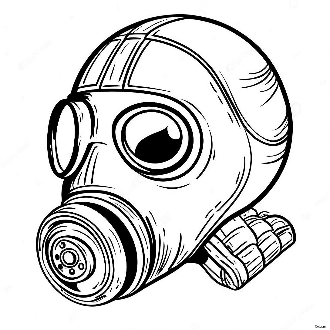 Pagina Da Colorare Della Maschera Antigas Vintage 58946 48964