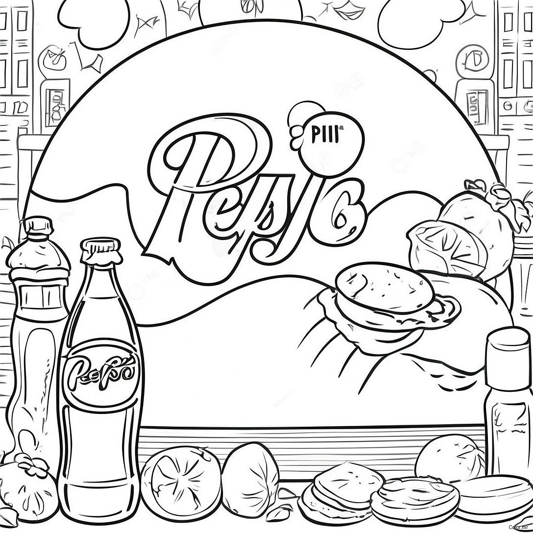 Pagina Da Colorare Della Pubblicita Vintage Pepsi 50255 41901