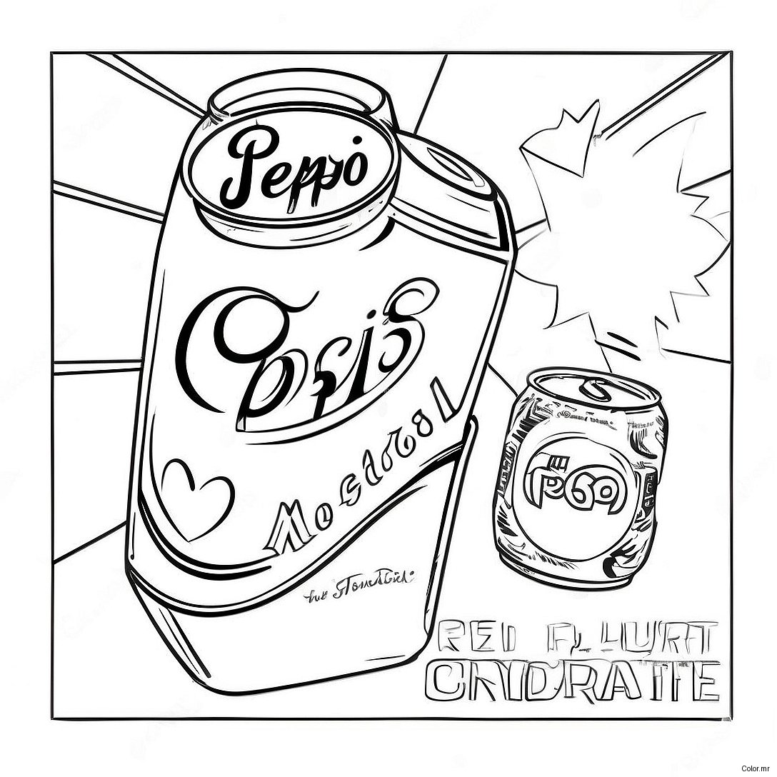 Pagina Da Colorare Della Pubblicita Vintage Pepsi 50255 41902