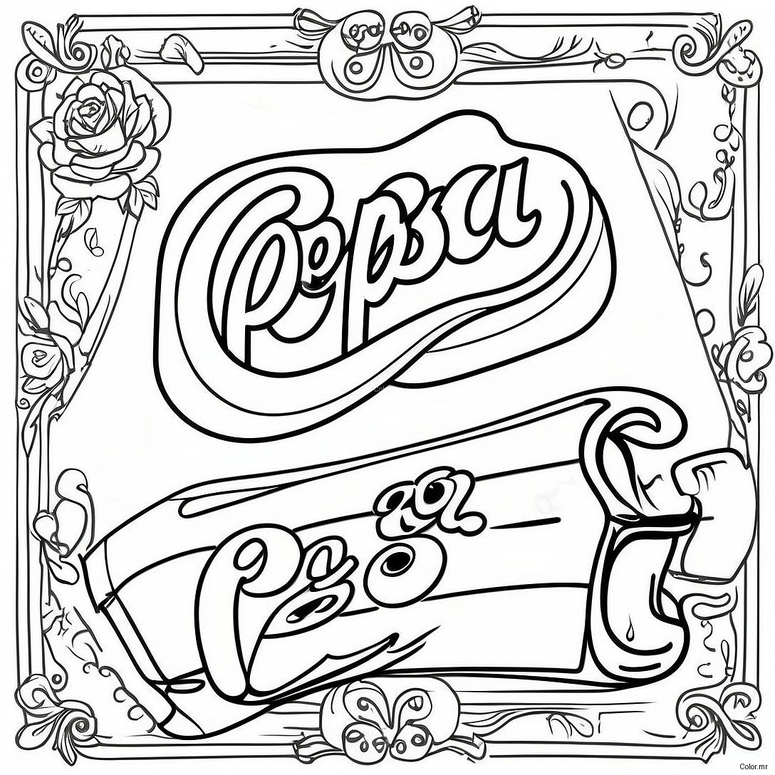Pagina Da Colorare Della Pubblicita Vintage Pepsi 50255 41903