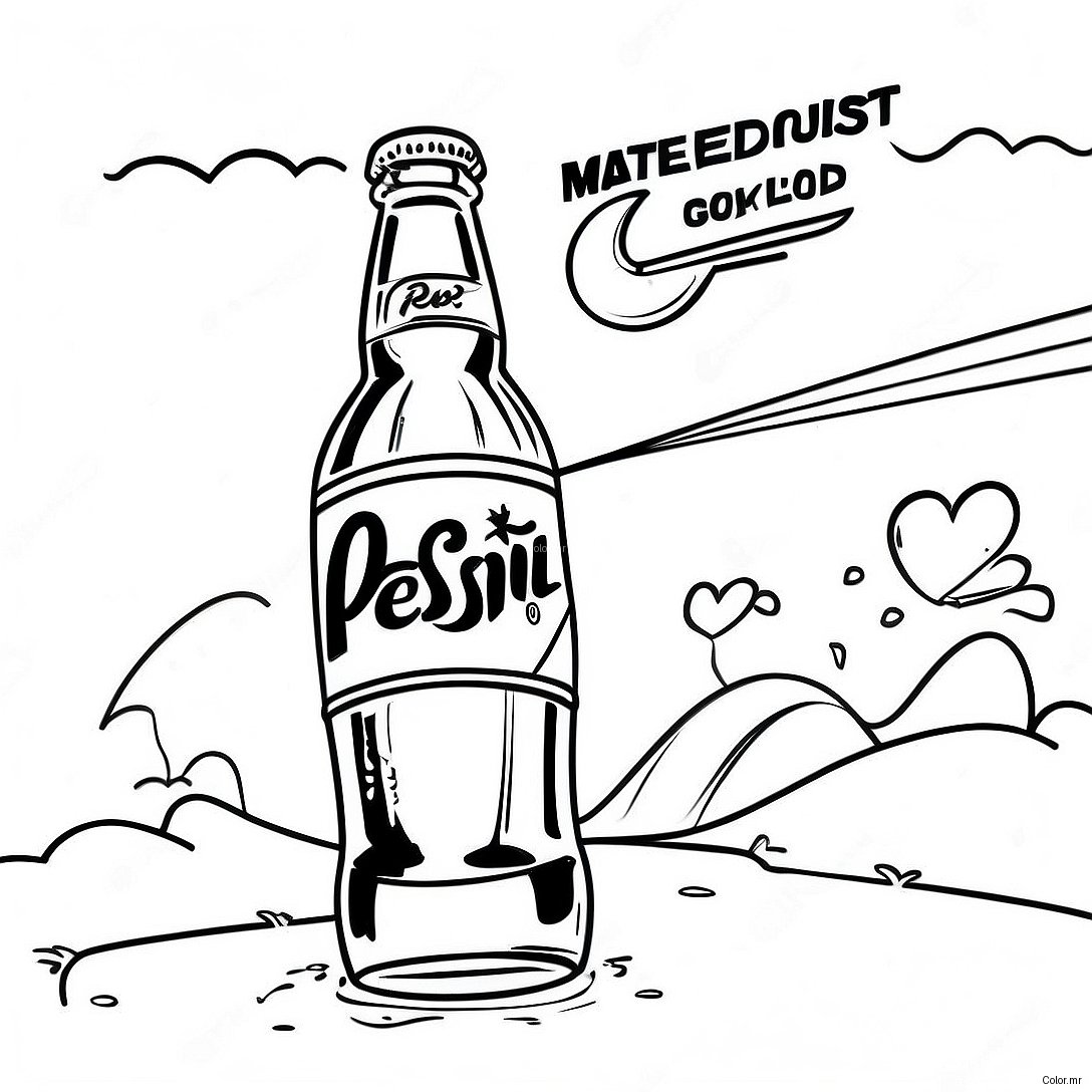 Pagina Da Colorare Della Pubblicita Vintage Pepsi 50255 41904