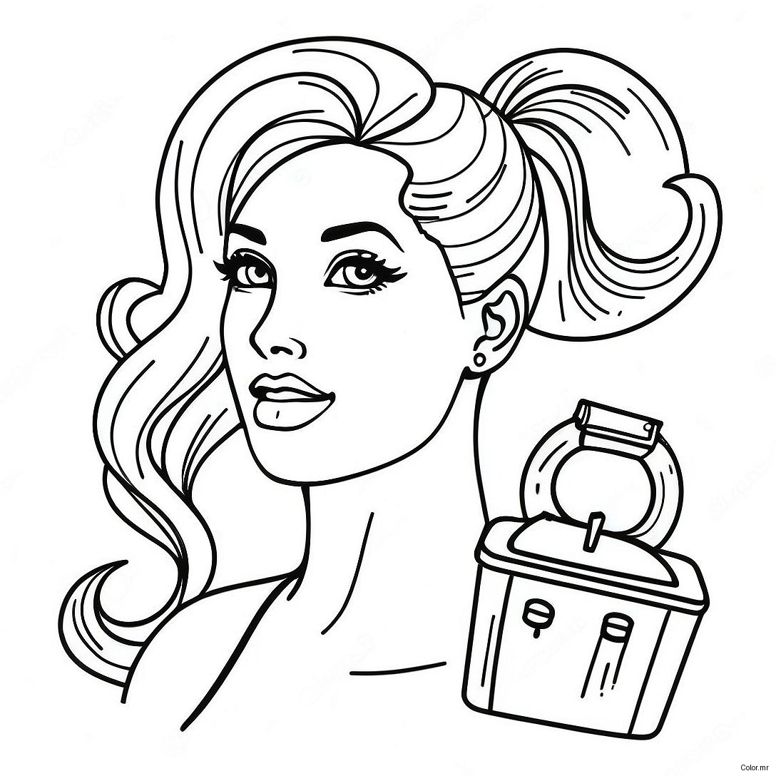 Pagina Da Colorare Della Stilista Di Capelli Glamour 68854 56759