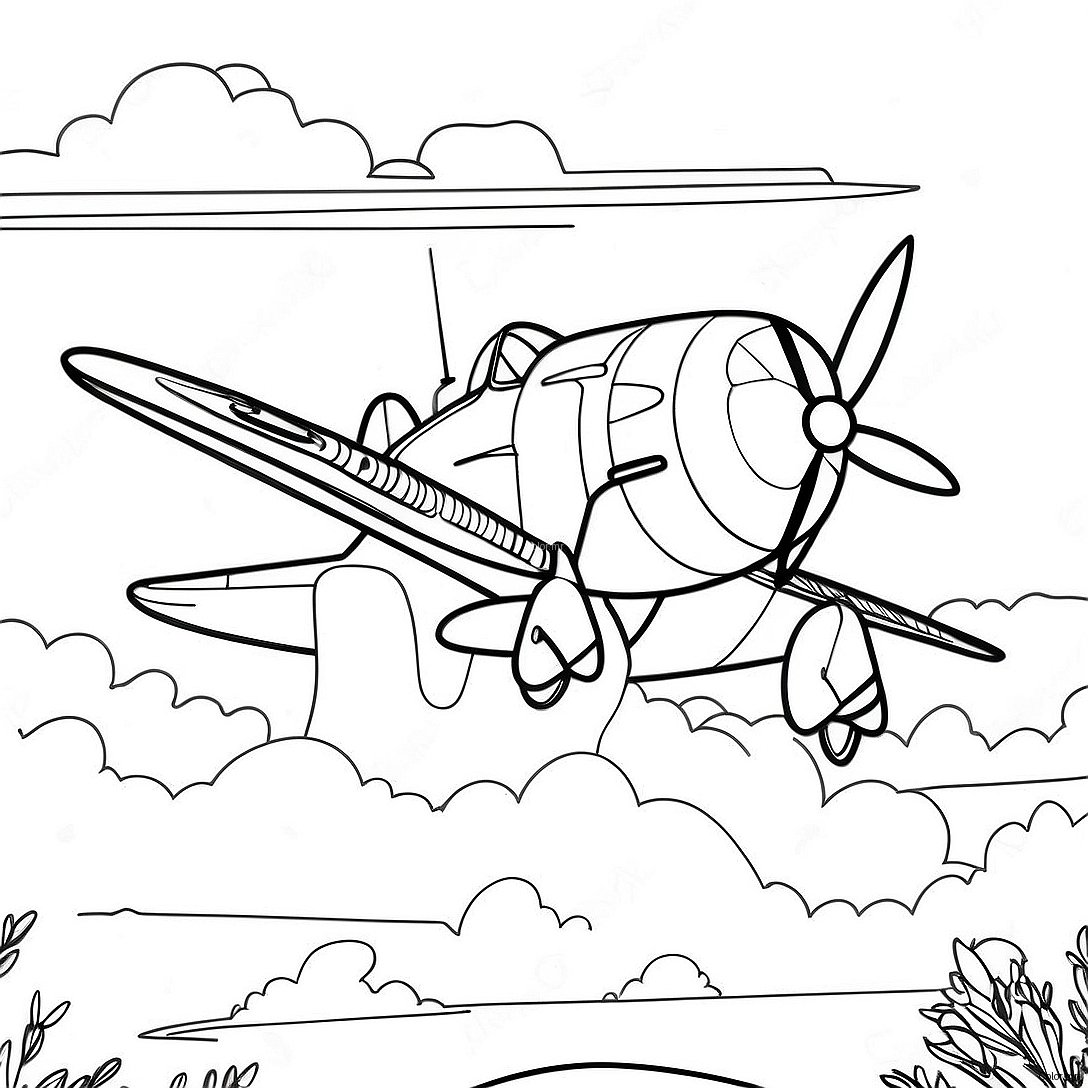 Pagina Da Colorare Dellaereo Dei Tuskegee Airmen Vintage 66141 54622