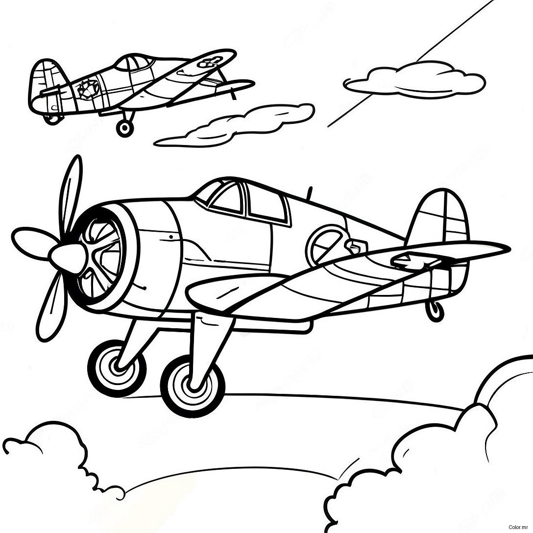 Pagina Da Colorare Dellaereo Dei Tuskegee Airmen Vintage 66141 54623