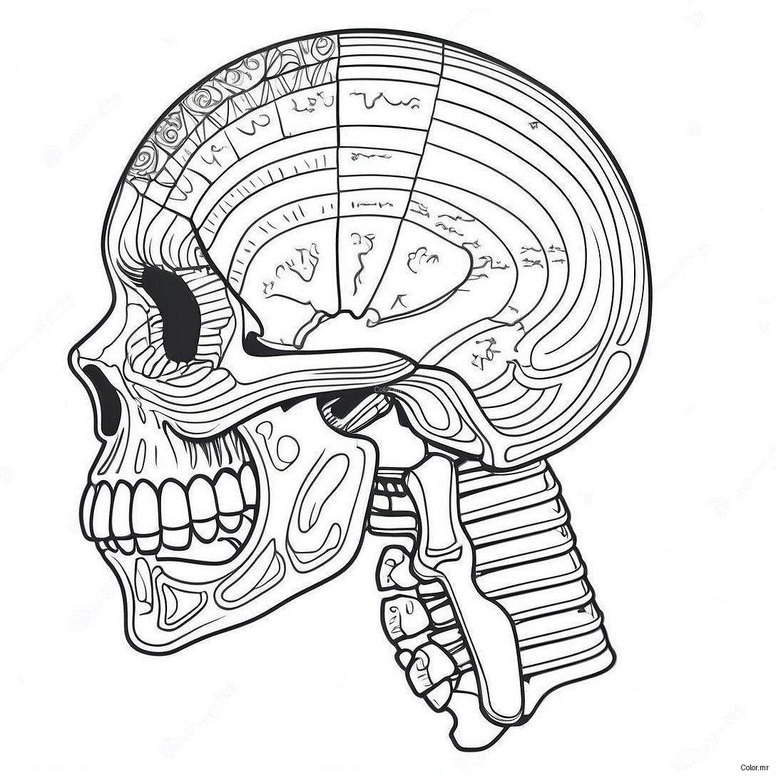 Pagina Da Colorare Dellanatomia Scheletrica Dettagliata 50765 42295