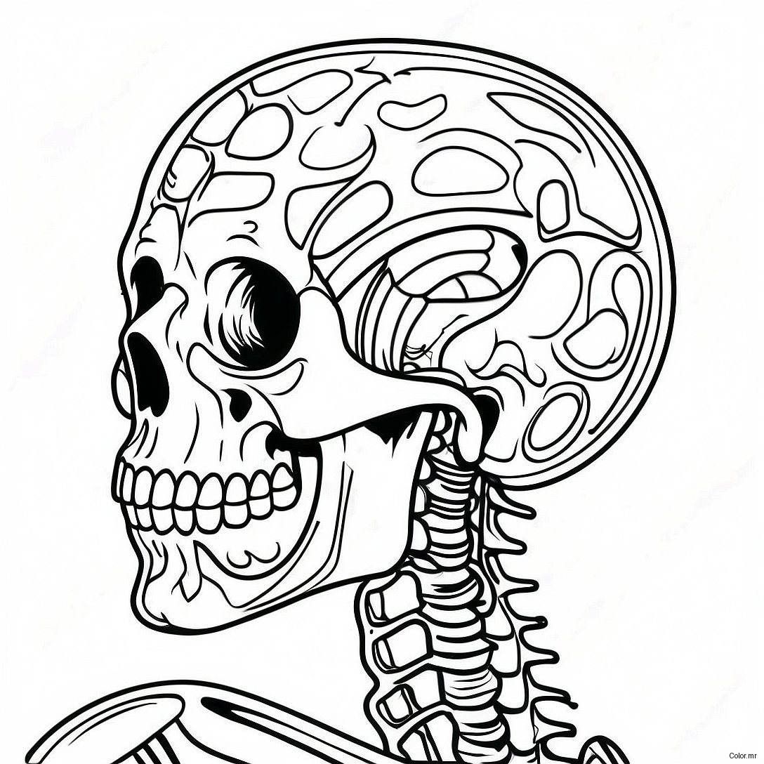 Pagina Da Colorare Dellanatomia Scheletrica Dettagliata 50765 42296
