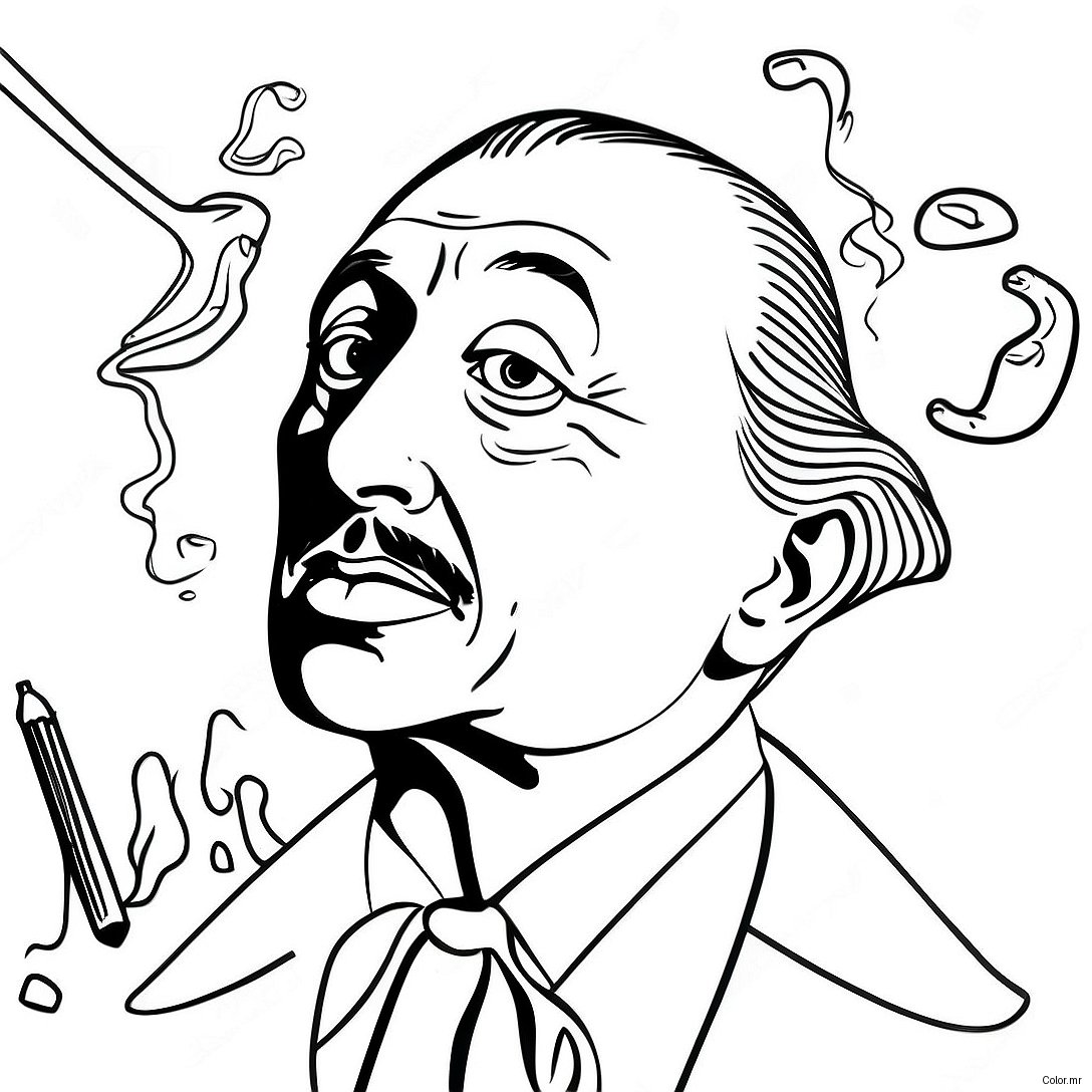 Pagina Da Colorare Dellarte Surrealista Di Salvador Dali 67252 55494