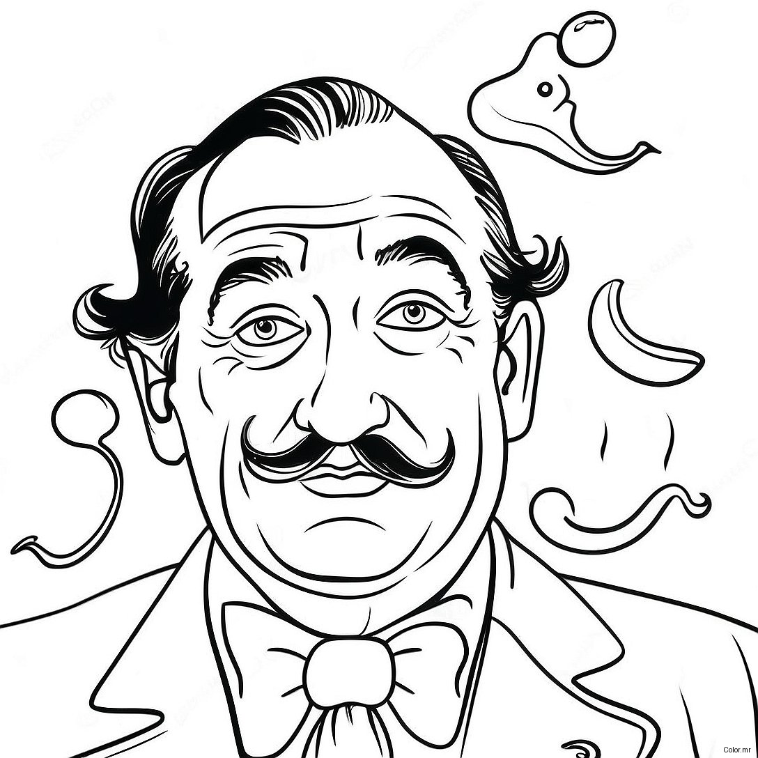 Pagina Da Colorare Dellarte Surrealista Di Salvador Dali 67252 55495
