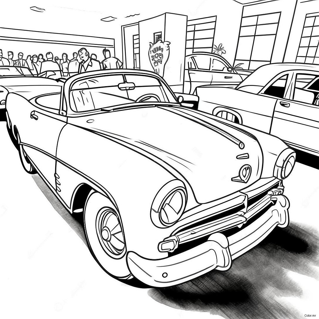 Pagina Da Colorare Delle Auto Classiche Vintage 66881 55221