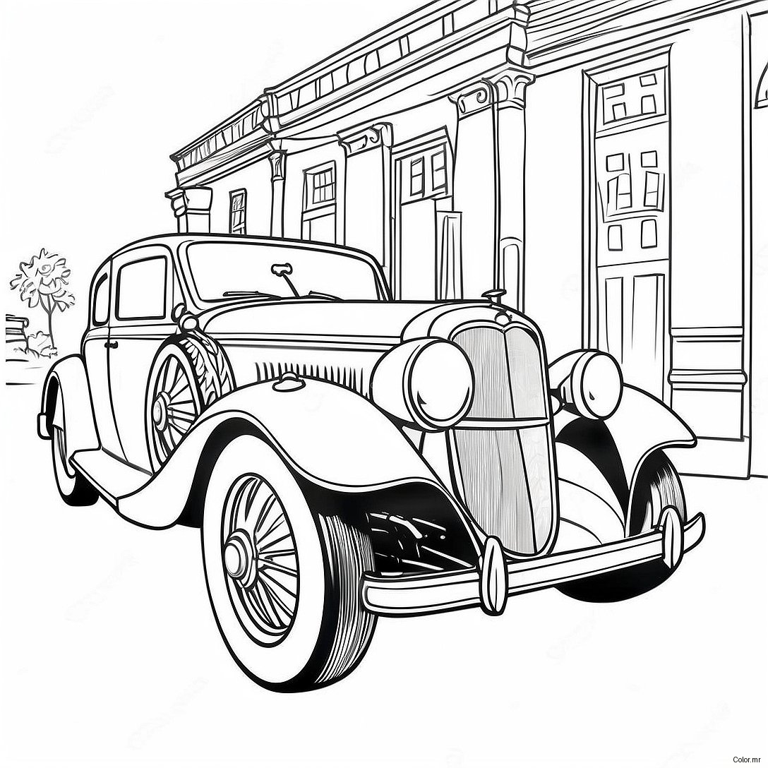 Pagina Da Colorare Delle Auto Classiche Vintage 66881 55222