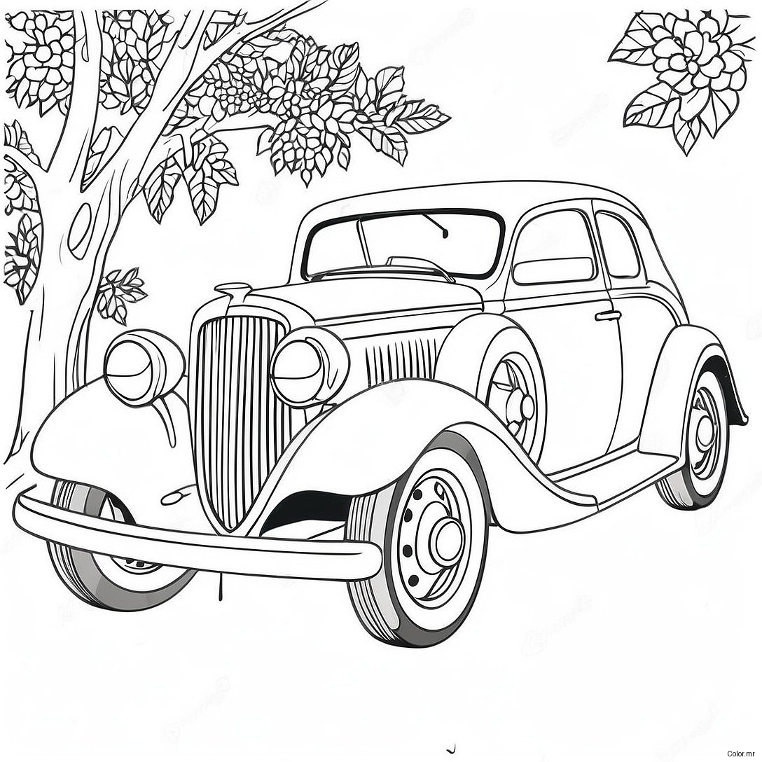 Pagina Da Colorare Delle Auto Classiche Vintage 66881 55223