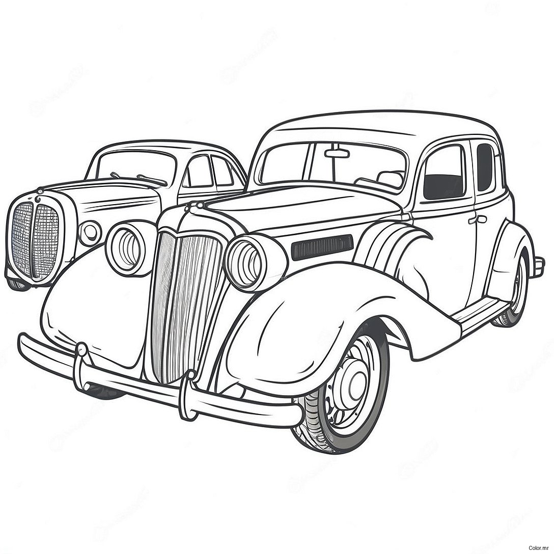 Pagina Da Colorare Delle Auto Classiche Vintage 66881 55224