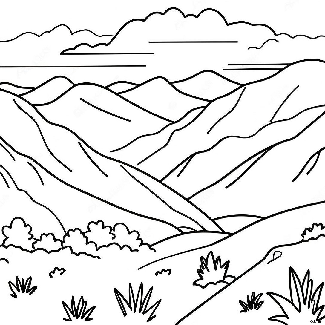 Pagina Da Colorare Delle Bellissime Montagne Blue Ridge 47424 39453
