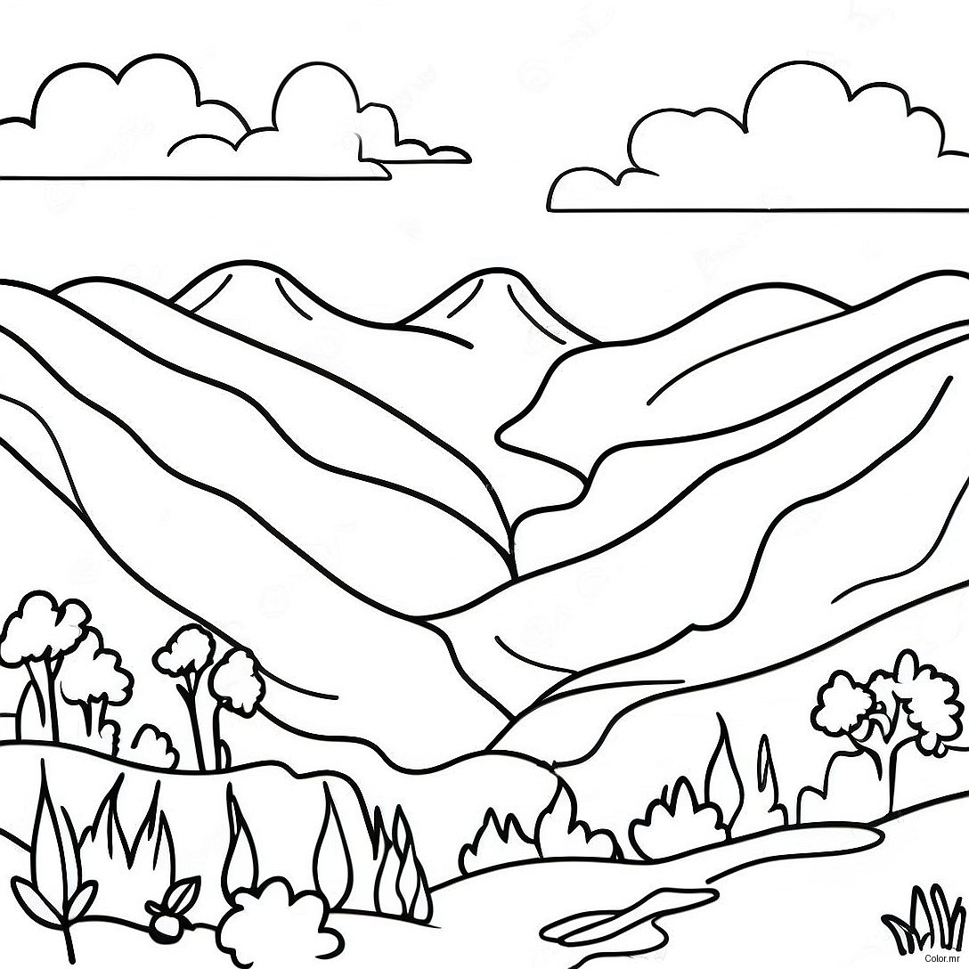 Pagina Da Colorare Delle Bellissime Montagne Blue Ridge 47424 39455