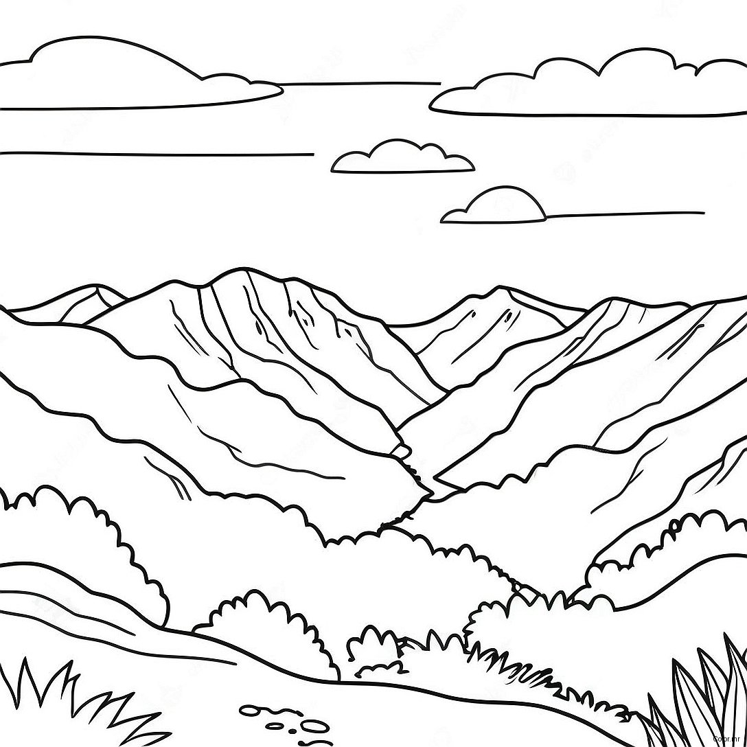 Pagina Da Colorare Delle Bellissime Montagne Blue Ridge 47424 39456