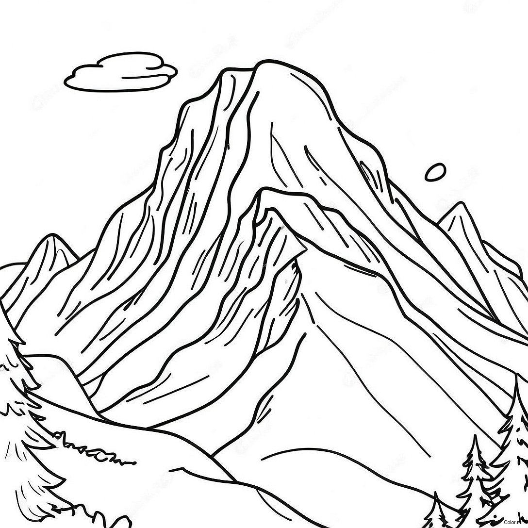 Pagina Da Colorare Delle Maestose Montagne Innevate 65681 54264