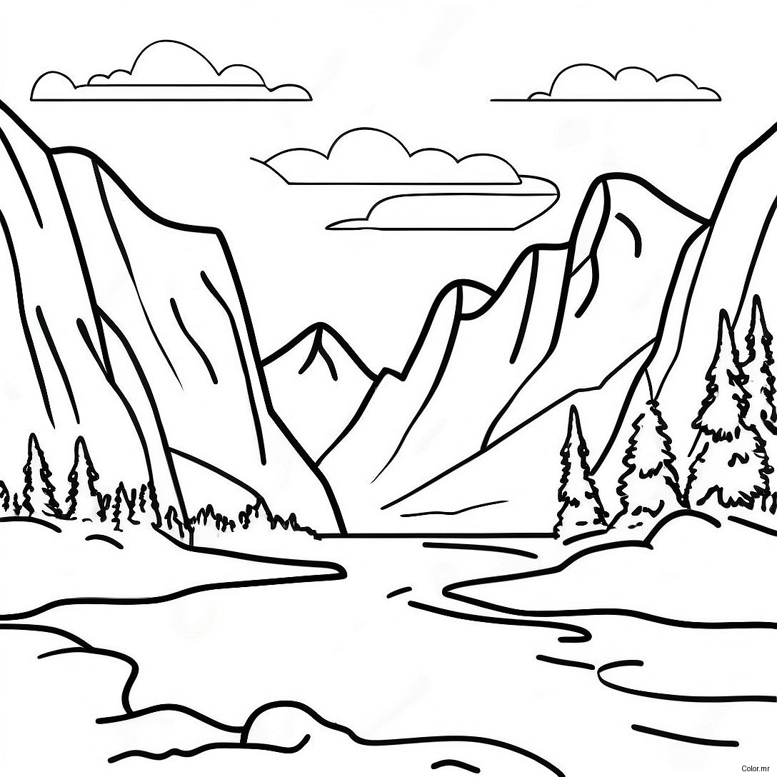 Pagina Da Colorare Delle Maestose Montagne Rocciose 64711 53493