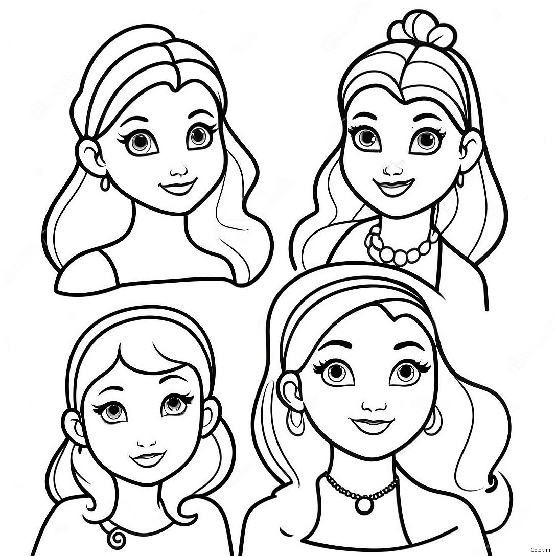Pagina Da Colorare Delle Principesse Disney Hipster Vintage 27143 24775