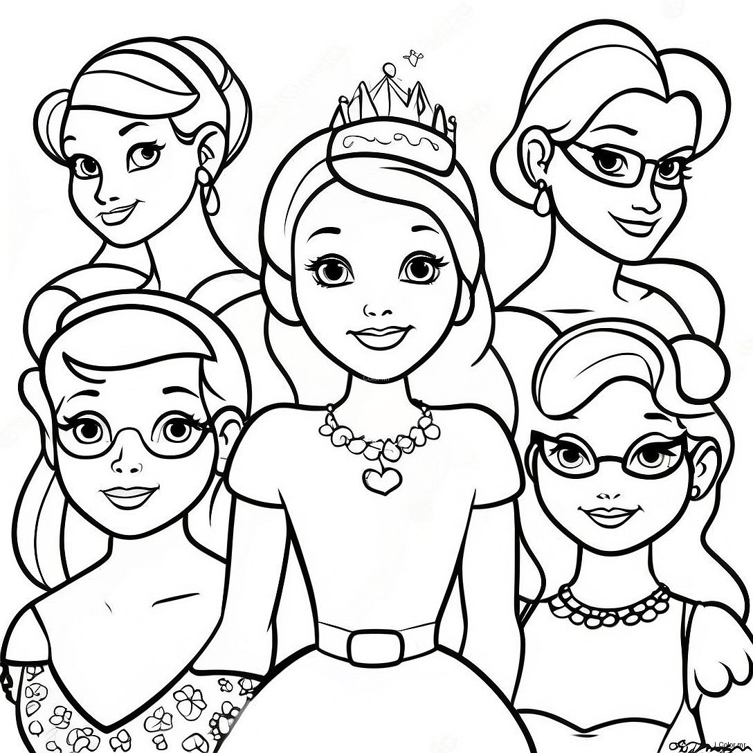 Pagina Da Colorare Delle Principesse Disney Hipster Vintage 27143 24776