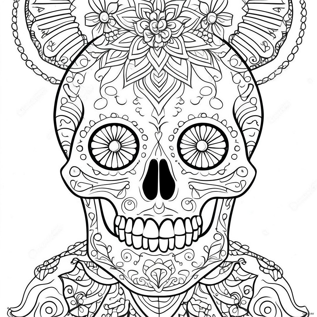 Pagina Da Colorare Dettagliata Del Cranio Umano 41339 34310