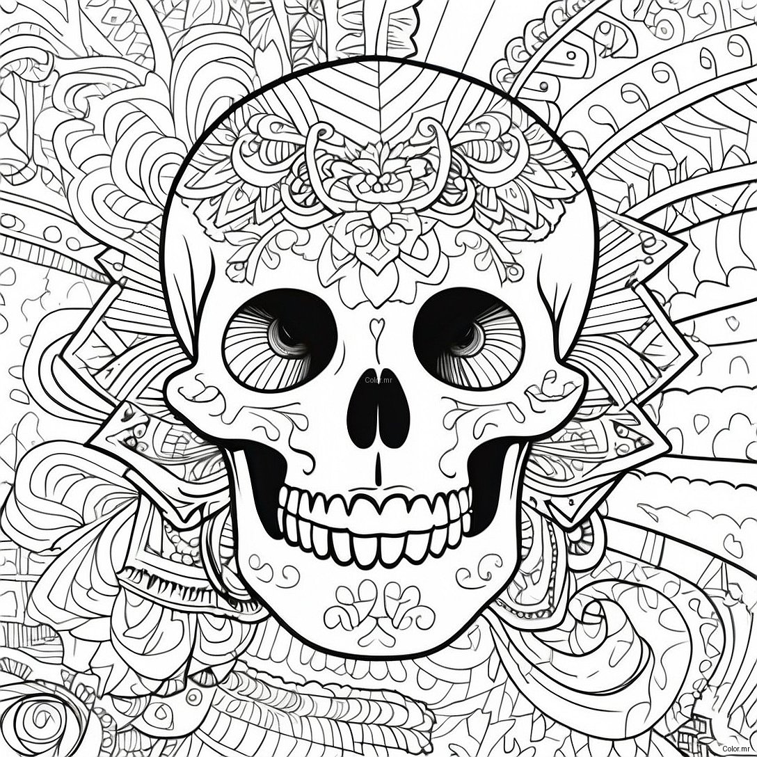 Pagina Da Colorare Dettagliata Del Cranio Umano 41339 34311