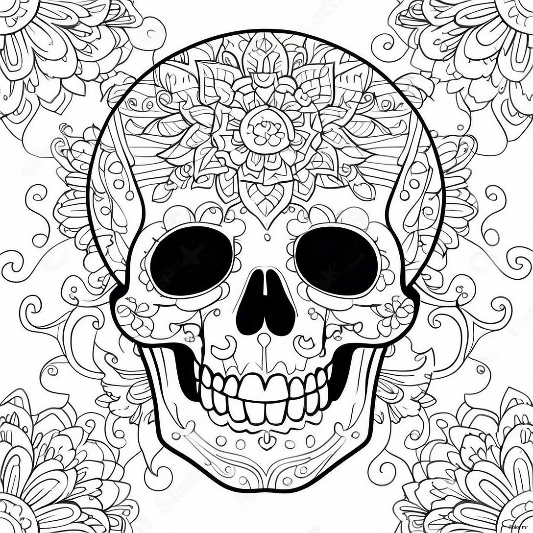 Pagina Da Colorare Dettagliata Del Cranio Umano 41339 34312