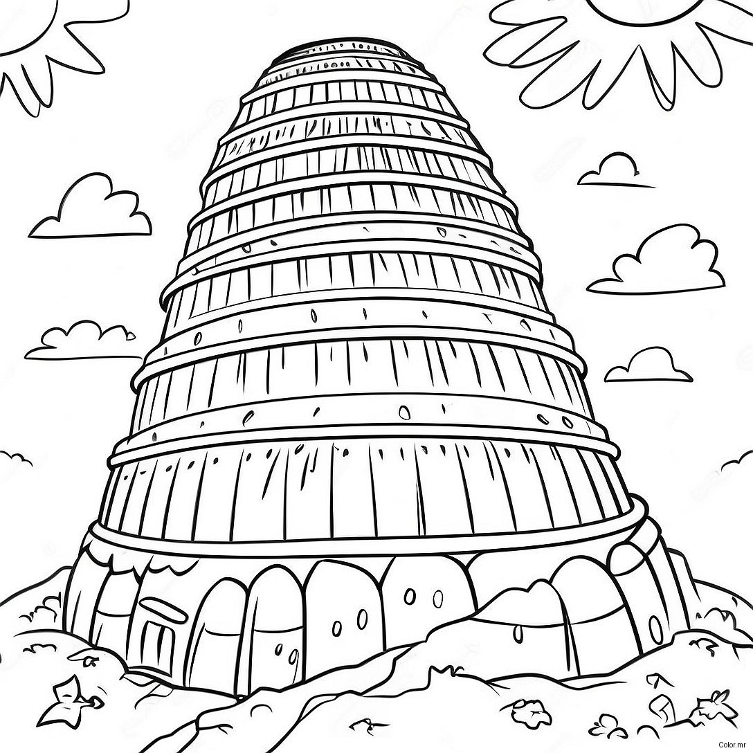 Pagina Da Colorare Dettagliata Della Torre Di Babele 46594 38783