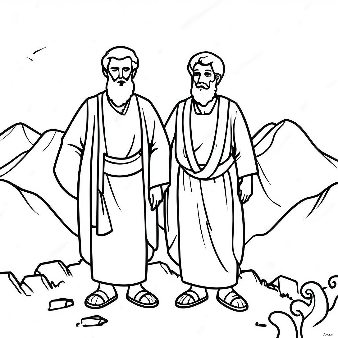 Pagina Da Colorare Di Abramo E Isacco Sulla Montagna 12828 61580
