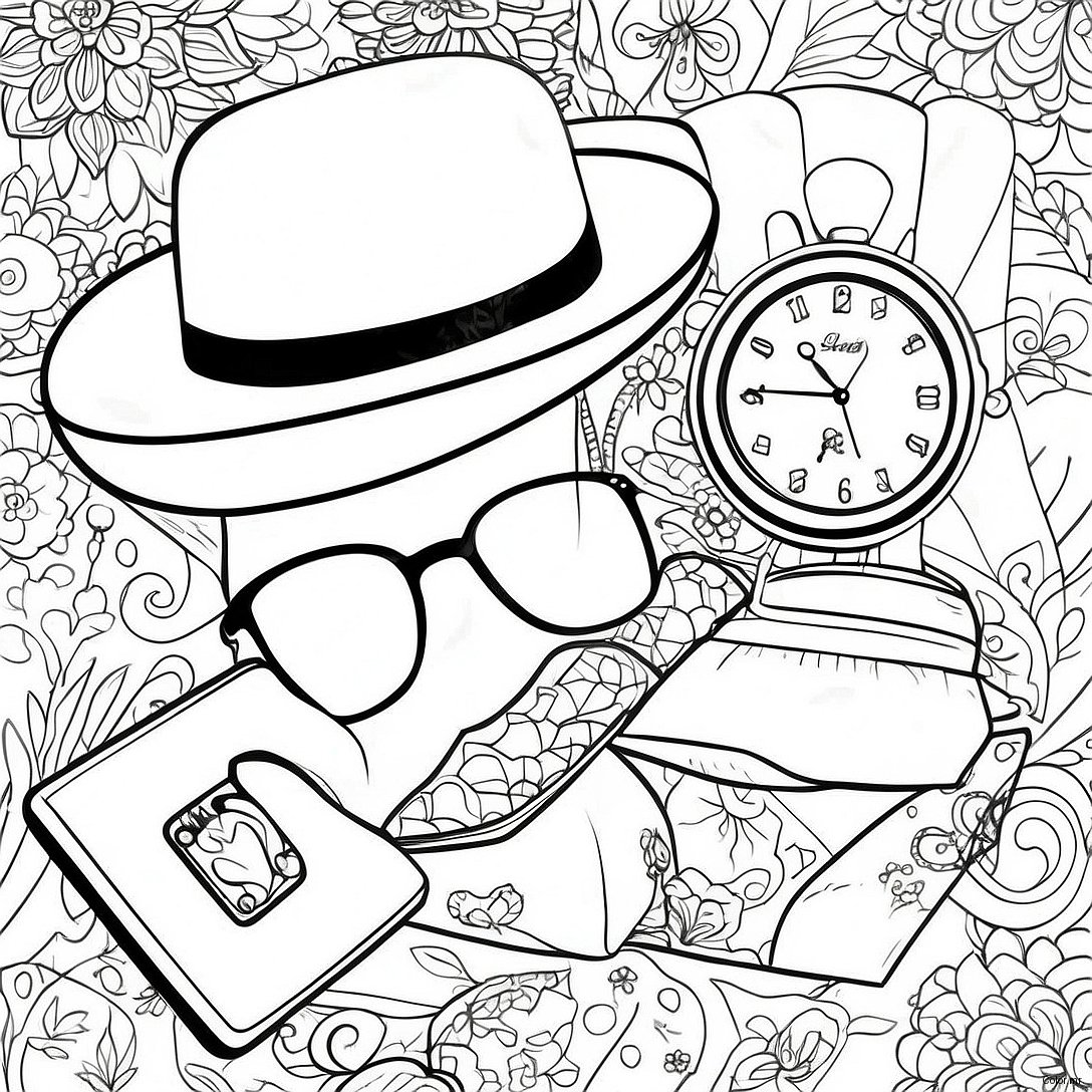 Pagina Da Colorare Di Accessori Hipster Vintage 33242 17469